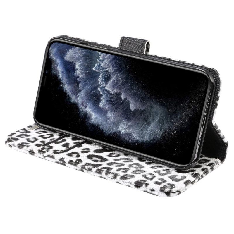 Flip Case voor iPhone 14 Plus Luipaardhuidstijl