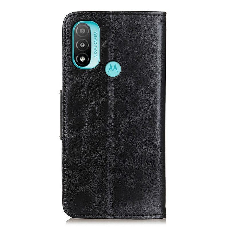 Flip Case voor Moto E40 / E30 / E20 Folio-hoesje Dubbelzijdige Magnetische Flap