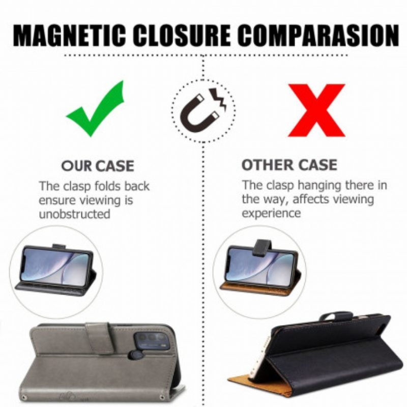 Flip Case voor Moto G50 Aziatische Bloemen