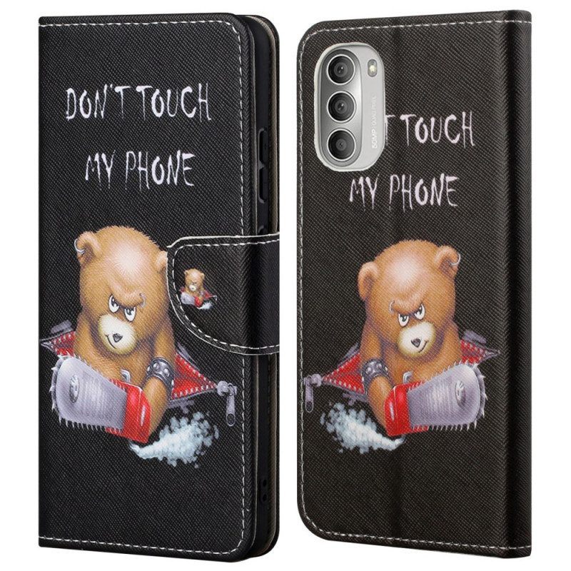 Flip Case voor Moto G51 5G Gevaarlijke Beer