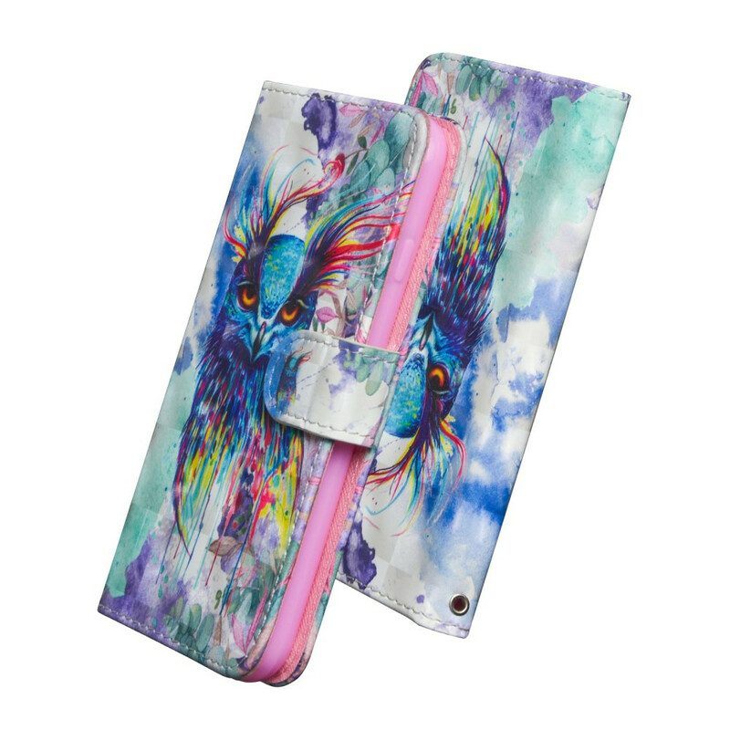 Flip Case voor Realme C11 Aquarel Vogel