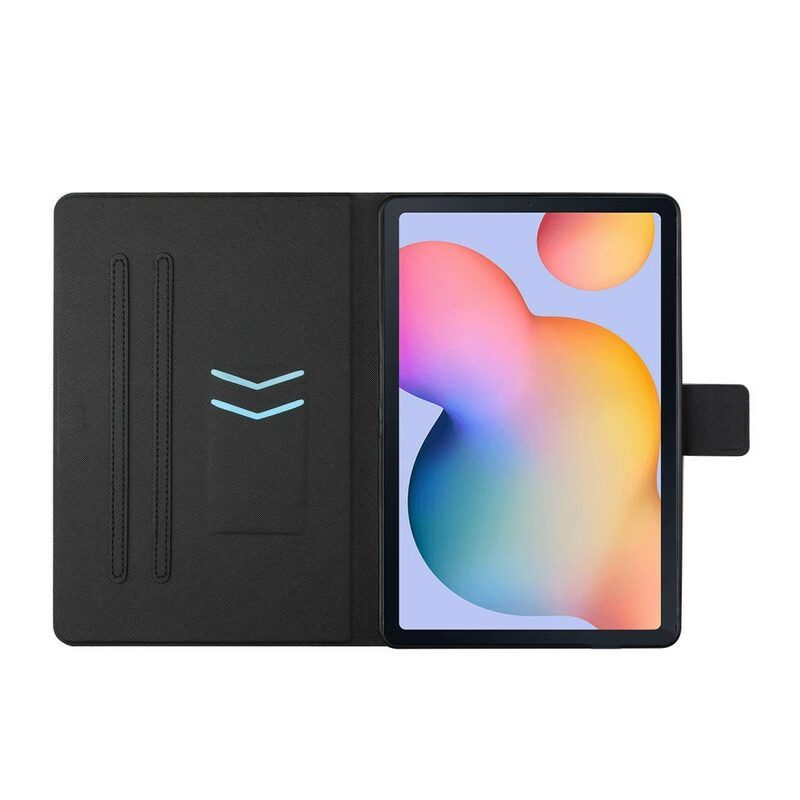 Flip Case voor Samsung Galaxy Tab A7 Lite Zonnebloem Olifanten