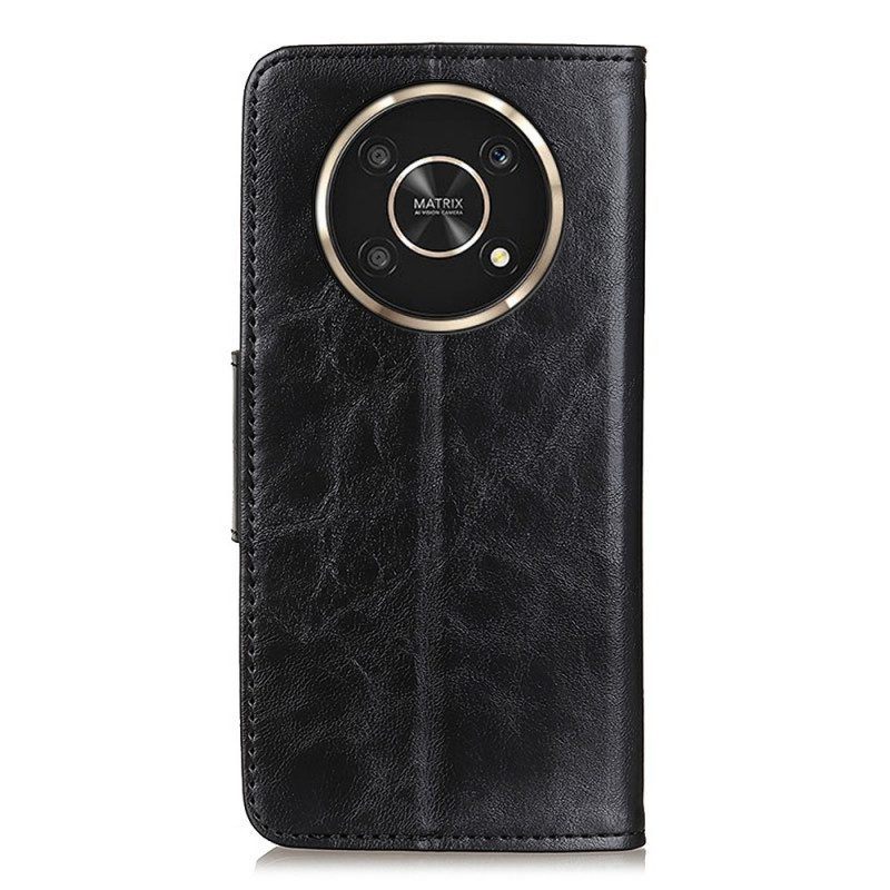 Folio-hoesje voor Honor Magic 4 Lite 5G Flip Case Getextureerde Magnetische Flap