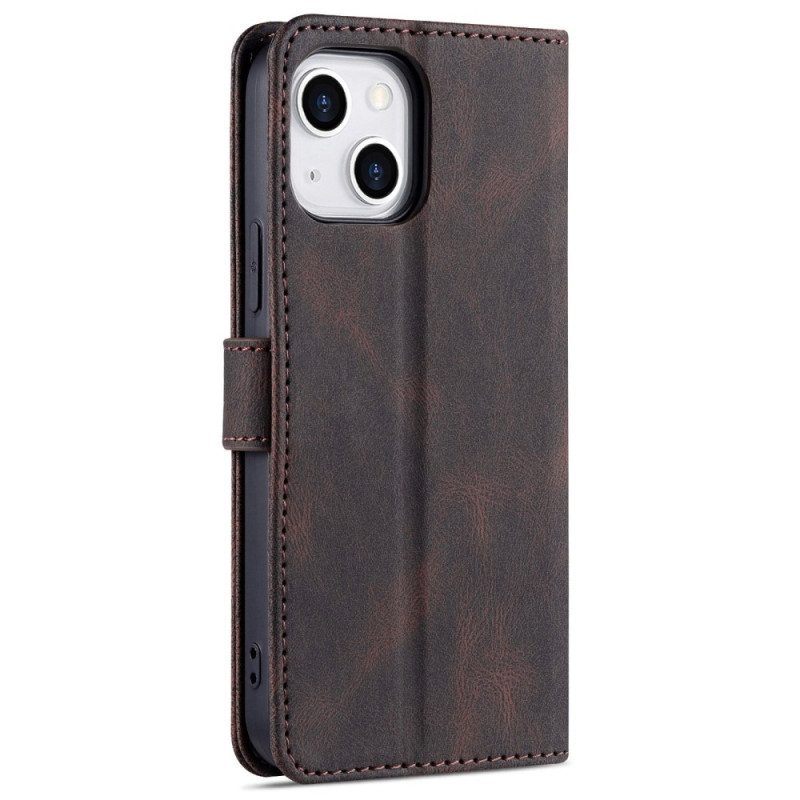 Folio-hoesje voor iPhone 14 Azns Leerstyling