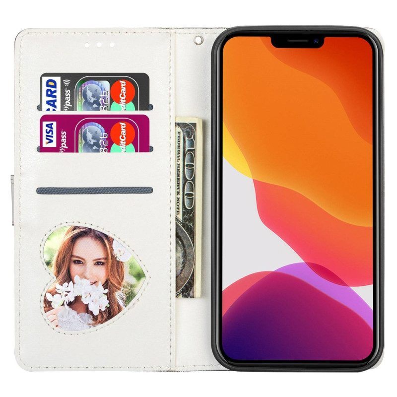 Folio-hoesje voor iPhone 14 Pro Pailletten Glitter Stijl