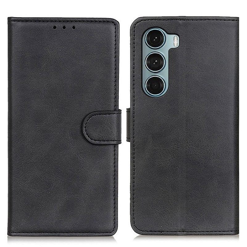 Folio-hoesje voor Moto G200 5G Retro Mat Leereffect