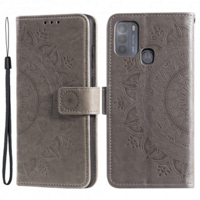 Folio-hoesje voor Moto G50 Zon Mandala