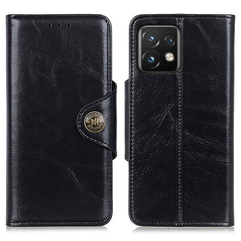 Folio-hoesje voor Motorola Edge 40 Pro Gelakte Knoop Khazneh