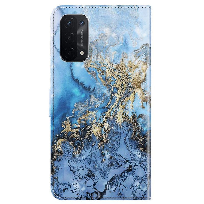 Folio-hoesje voor Oppo A54 5G / A74 5G Met Ketting Band Art