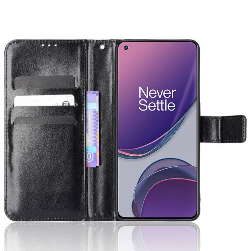 Folio-hoesje voor Oppo Reno 8 Lite Met Ketting Flitsende Riem Van Imitatieleer