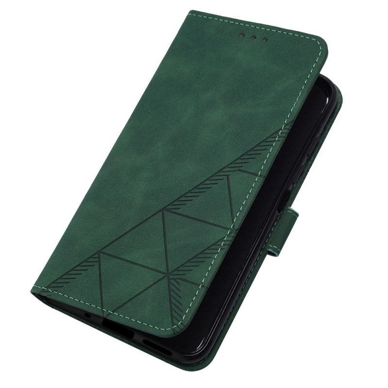 Folio-hoesje voor Poco X4 GT Met Ketting Riem Driehoeken