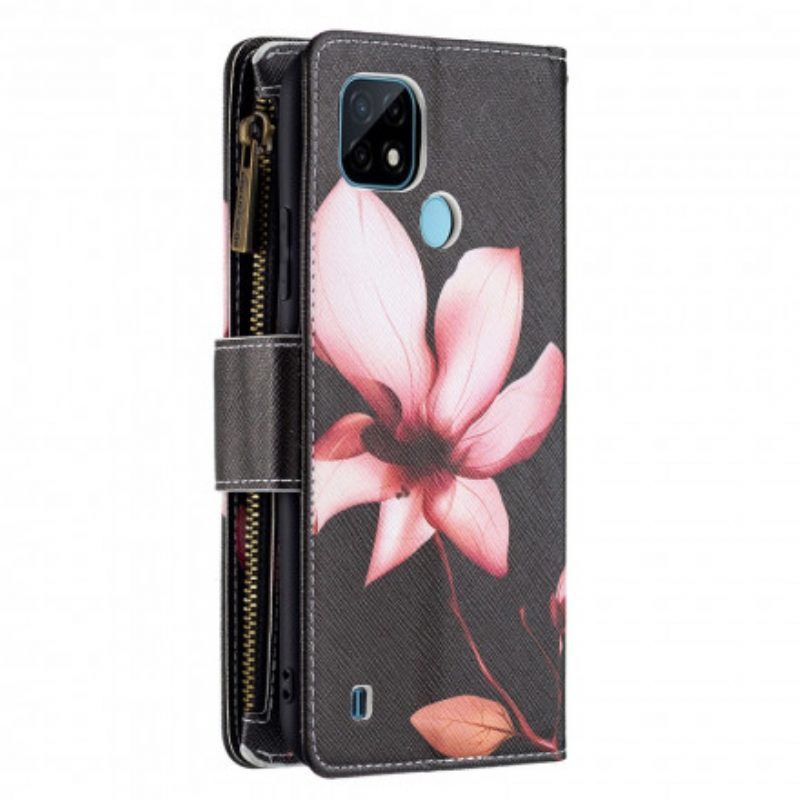 Folio-hoesje voor Realme C11 Bloemzak Met Ritssluiting