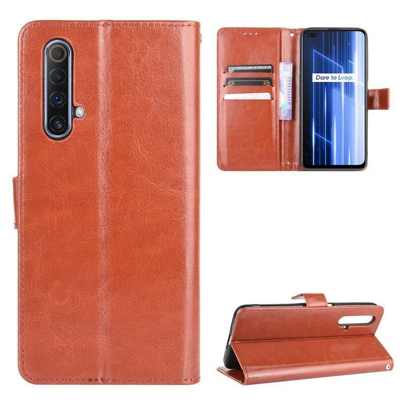 Folio-hoesje voor Realme X50 Flitsend Kunstleer