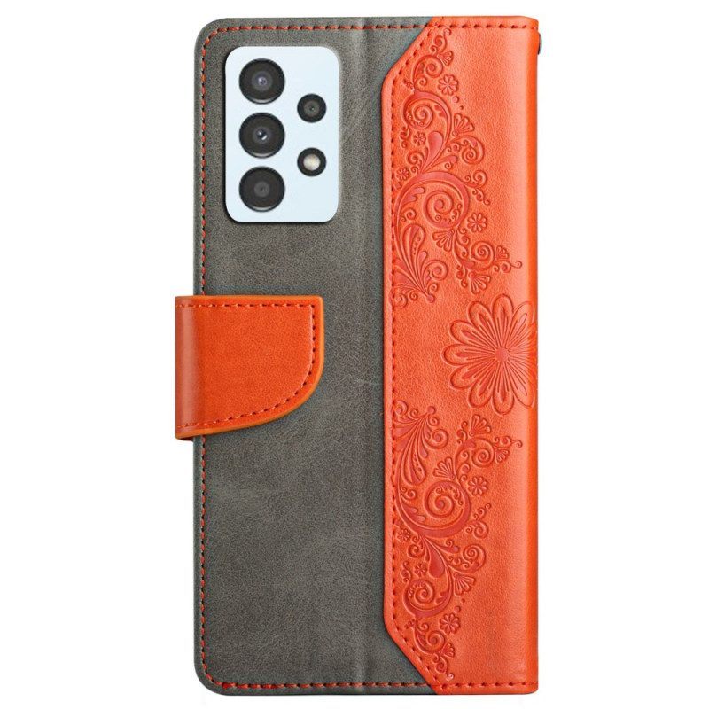 Folio-hoesje voor Samsung Galaxy A13 Met Ketting Patroon Met Bandjes