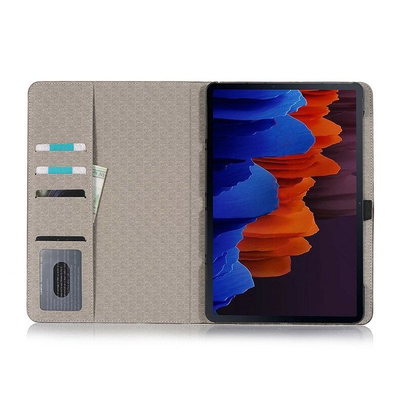 Folio-hoesje voor Samsung Galaxy Tab S8 Plus / Tab S7 Plus Krokodillenhuid-effect