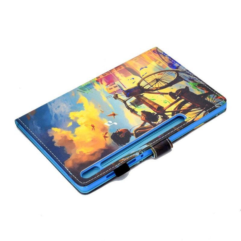 Folio-hoesje voor Samsung Galaxy Tab S8 / Tab S7 Fiets Kunst