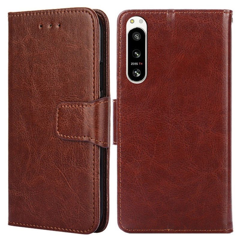 Folio-hoesje voor Sony Xperia 5 IV Retro Kunstleer