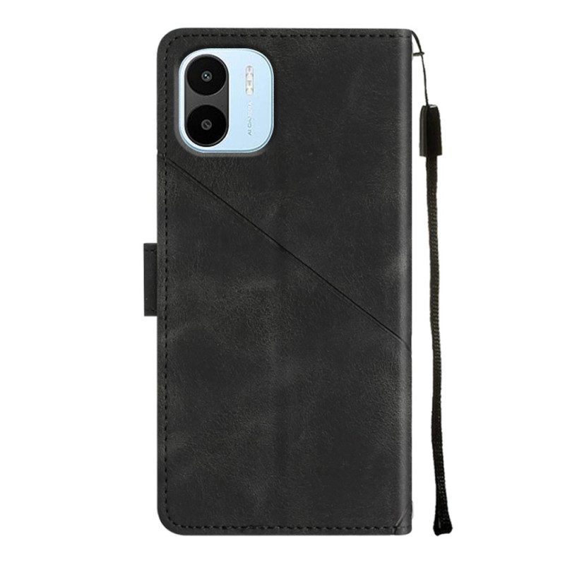 Folio-hoesje voor Xiaomi Redmi A1 Met Ketting Jaren 70-stijl Met Bandjes