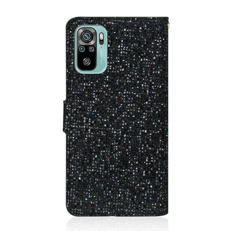 Folio-hoesje voor Xiaomi Redmi Note 10 / 10S Pailletten S-ontwerp