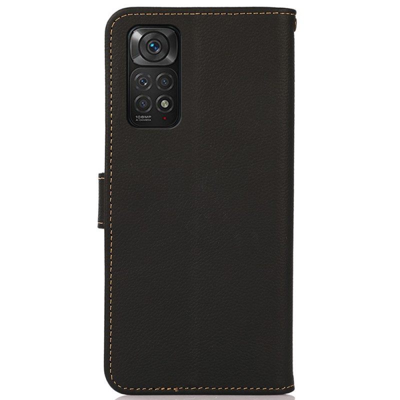 Folio-hoesje voor Xiaomi Redmi Note 11 / 11S Khazneh Rfid Echt Leer