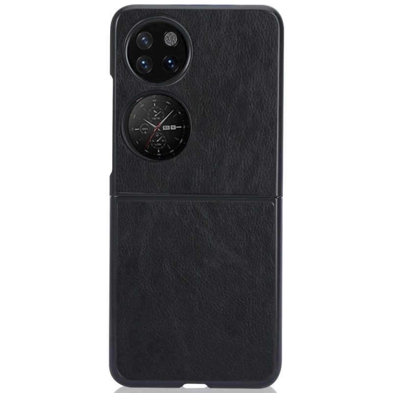 Hoesje voor Huawei P50 Pocket Lychee Kunstleer