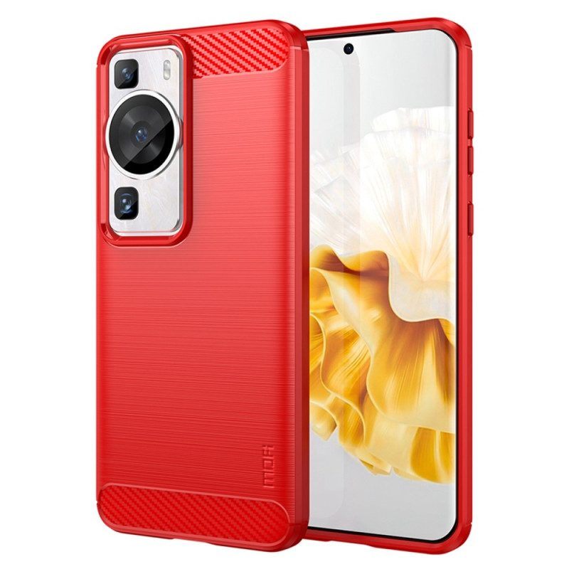 Hoesje voor Huawei P60 Pro Mofi Geborstelde Koolstofvezel