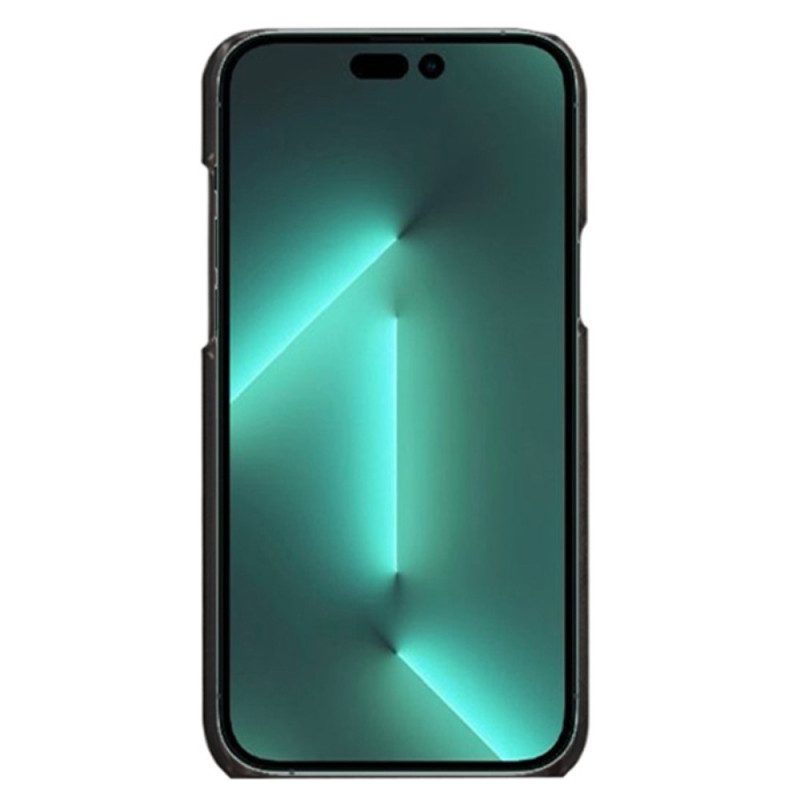 Hoesje voor iPhone 14 Pro Max Leer-effect
