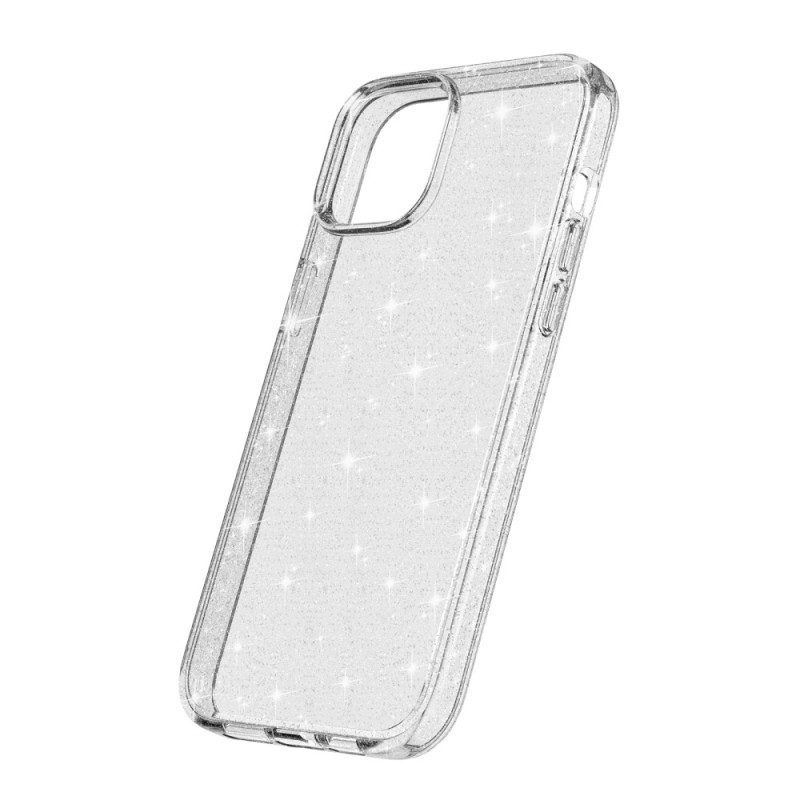 Hoesje voor iPhone 15 Plus Transparante Glitters