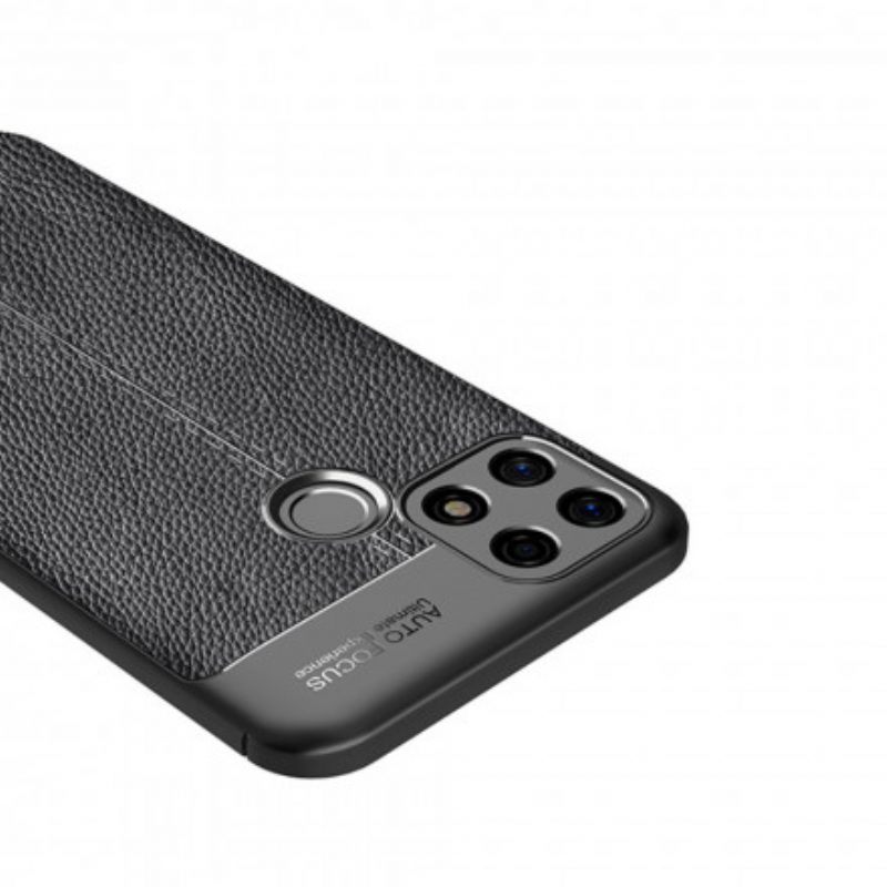 Hoesje voor Oppo A15 Ledereffect Litchi Dubbele Lijn