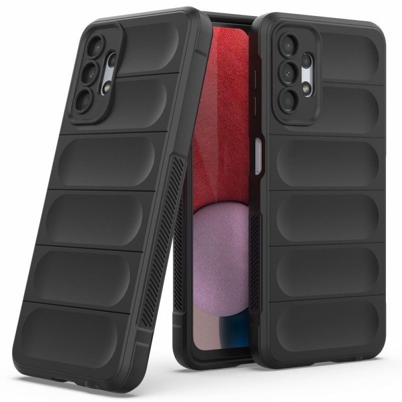 Hoesje voor Samsung Galaxy A13 Imitatielakleer Met Knoop
