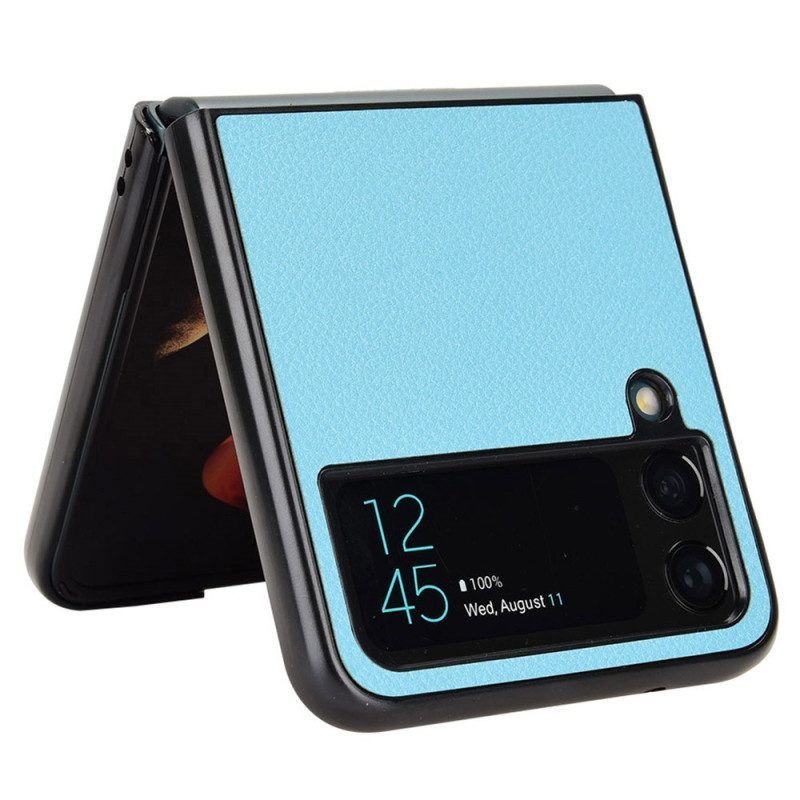 Hoesje voor Samsung Galaxy Z Flip 4 Folio-hoesje Litchi Lederen Textuur