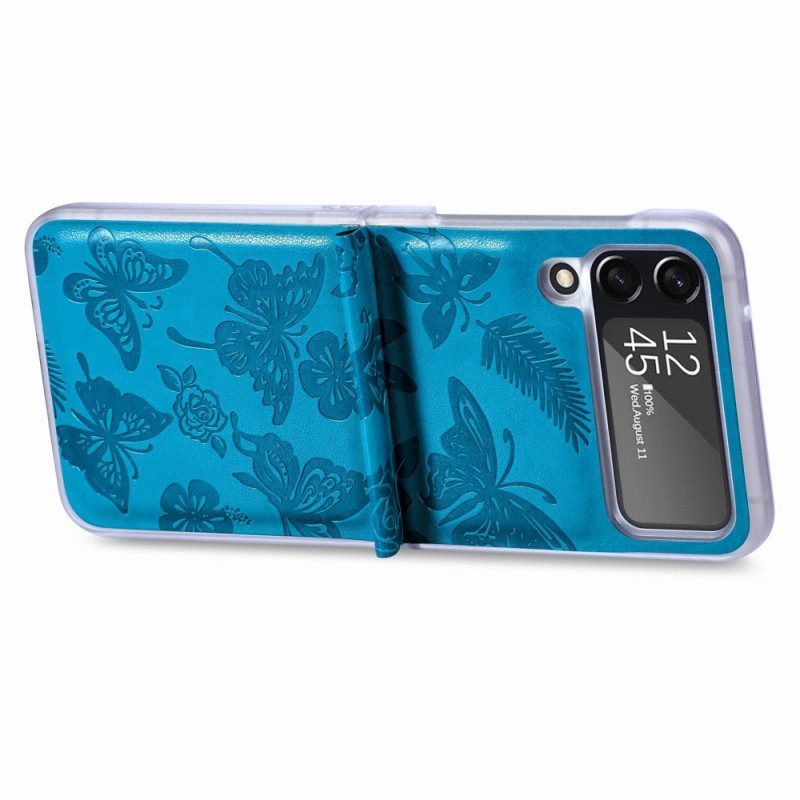 Hoesje voor Samsung Galaxy Z Flip 4 Folio-hoesje Nachtvlinder