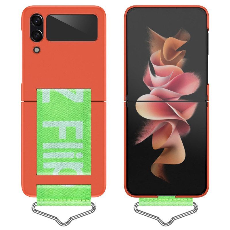 Hoesje voor Samsung Galaxy Z Flip 4 Folio-hoesje Ring- En Riembrieven