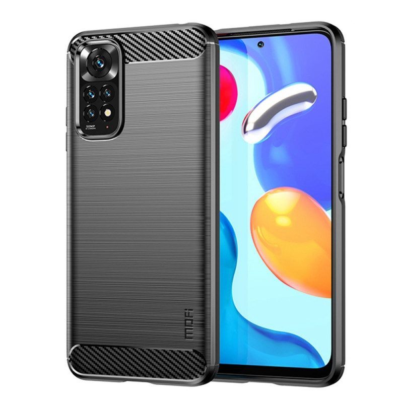 Hoesje voor Xiaomi Redmi Note 11 / 11S Mofi Geborsteld Koolstofvezel