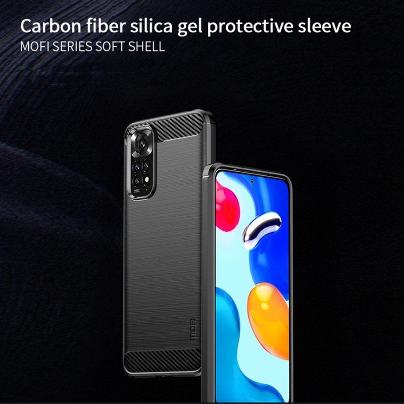 Hoesje voor Xiaomi Redmi Note 11 / 11S Mofi Geborsteld Koolstofvezel