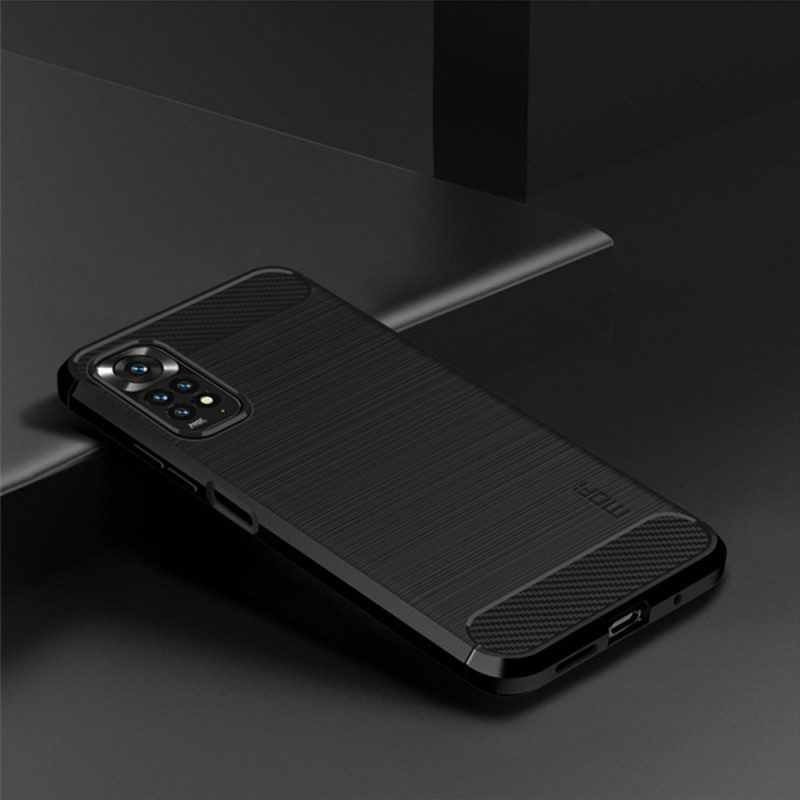 Hoesje voor Xiaomi Redmi Note 11 / 11S Mofi Geborsteld Koolstofvezel