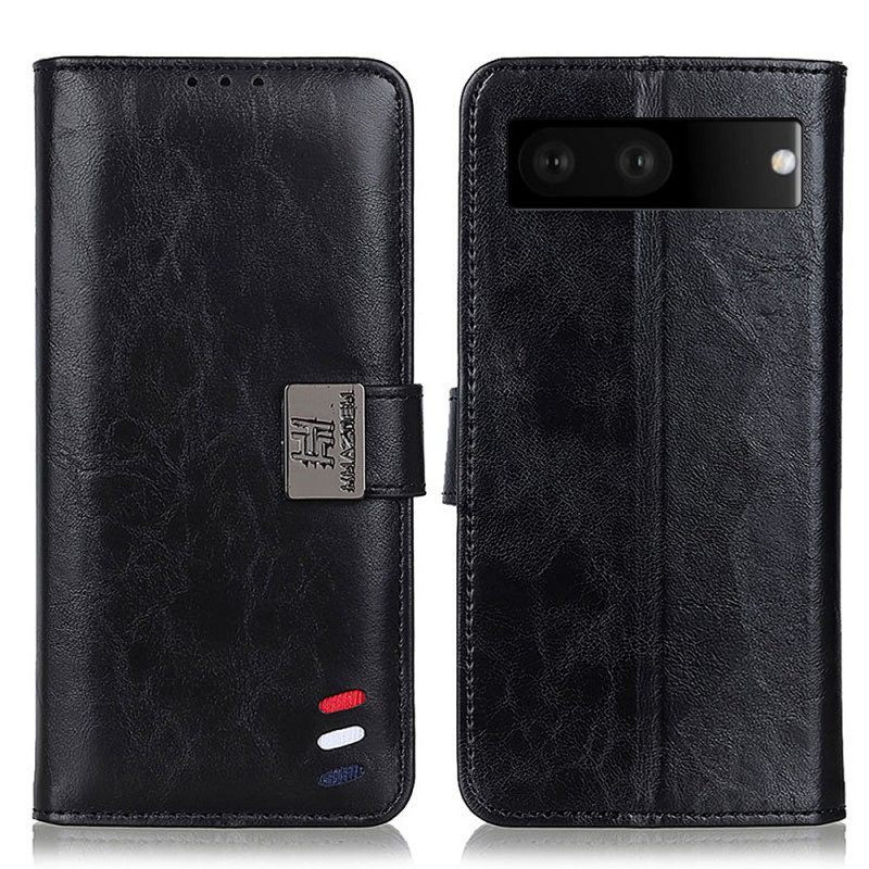 Leren Hoesje voor Google Pixel 7 Driekleurig Leereffect