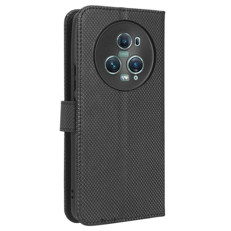 Leren Hoesje voor Honor Magic 5 Pro Met Ketting Stijlvol Imitatieleer Met Bandjes
