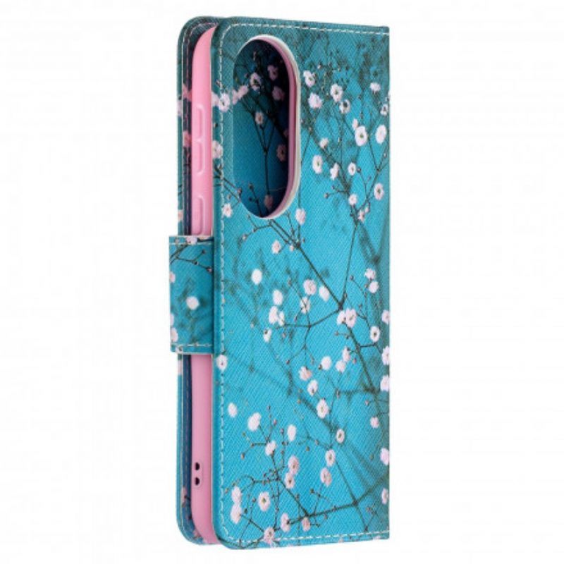 Leren Hoesje voor Huawei P50 Bloeiende Boom