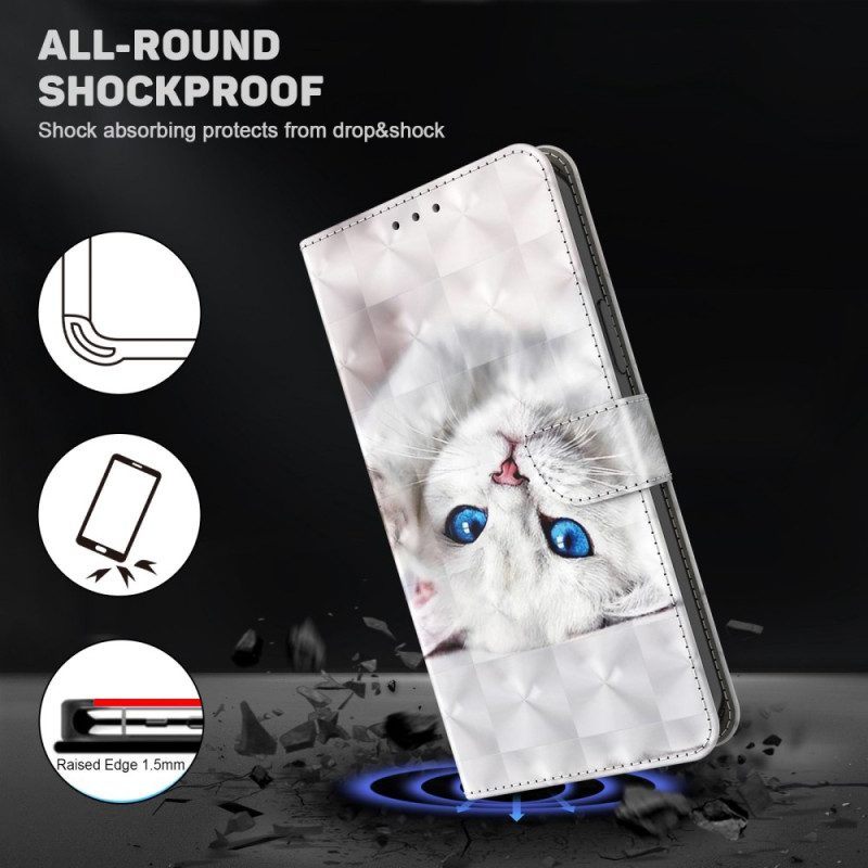 Leren Hoesje voor iPhone 14 Met Ketting Alleen Stringkatten