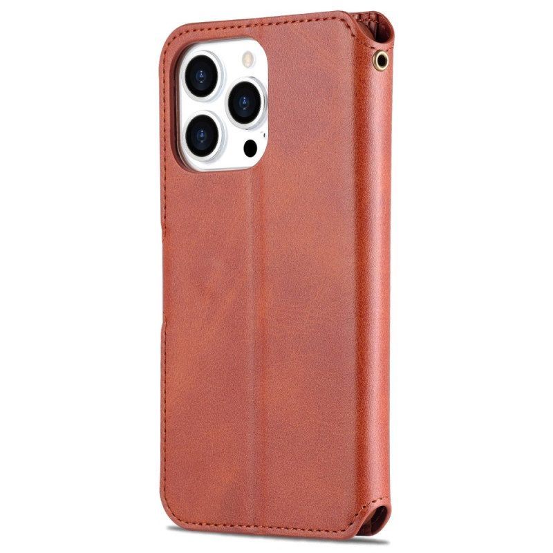Leren Hoesje voor iPhone 14 Pro Azns Kunstleer