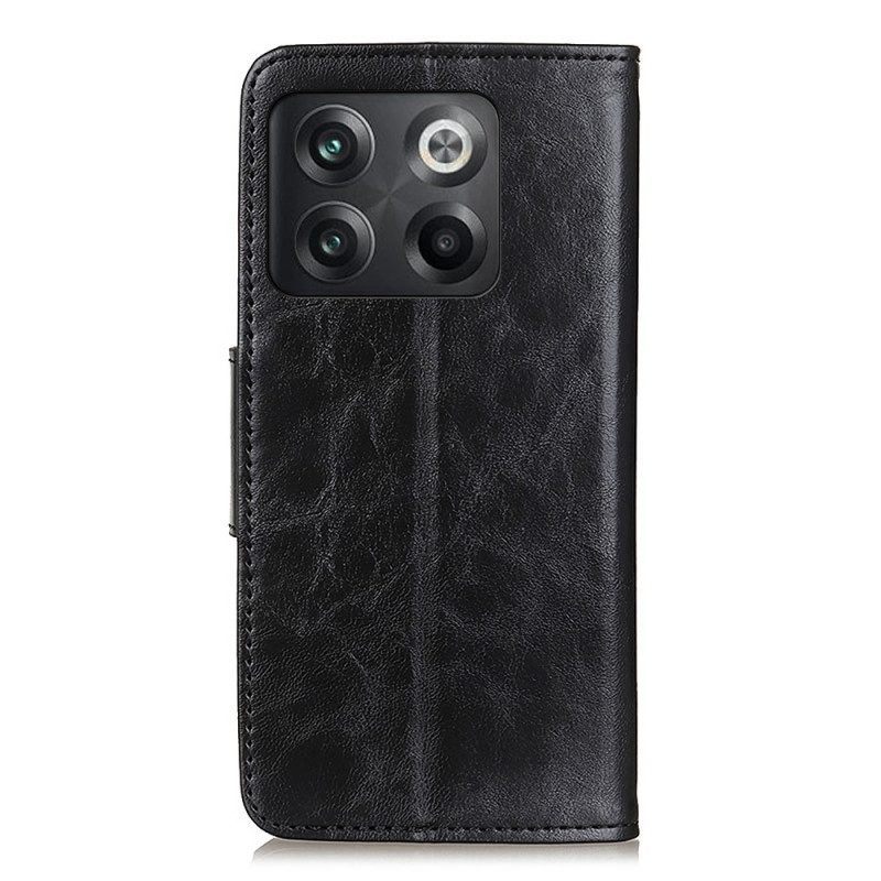 Leren Hoesje voor OnePlus 10T 5G Split Lederen Omkeerbare Sluiting