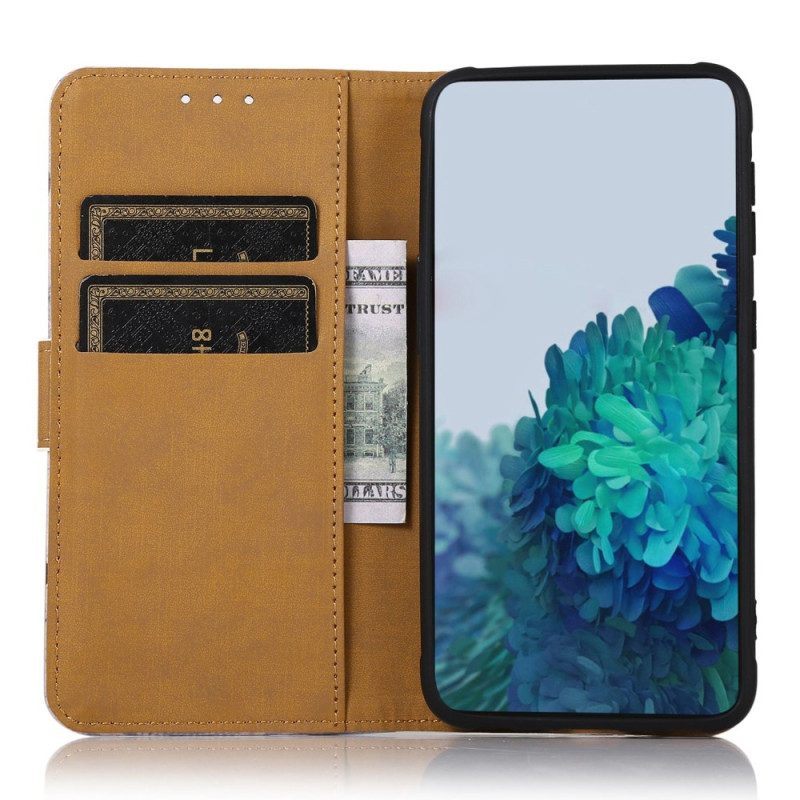 Leren Hoesje voor OnePlus 10T 5G Woeste Tijger