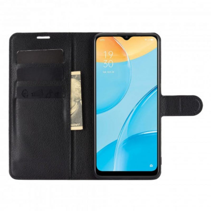 Leren Hoesje voor Oppo A15 Klassiek
