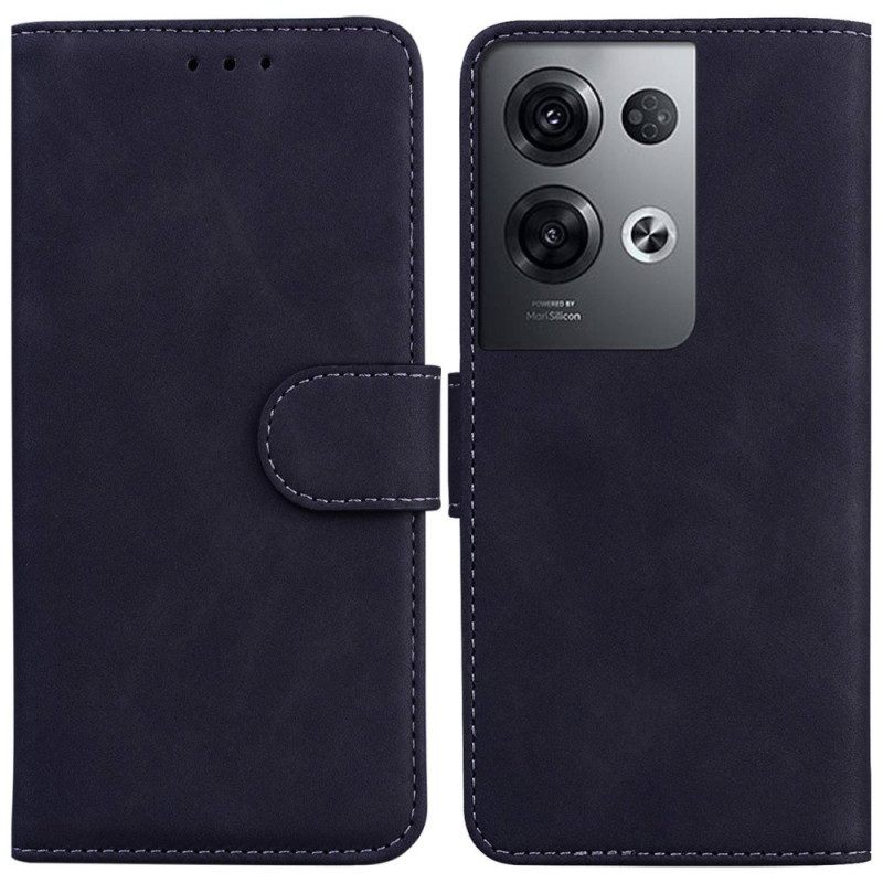 Leren Hoesje voor Oppo Reno 8 Pro Couture-leereffect