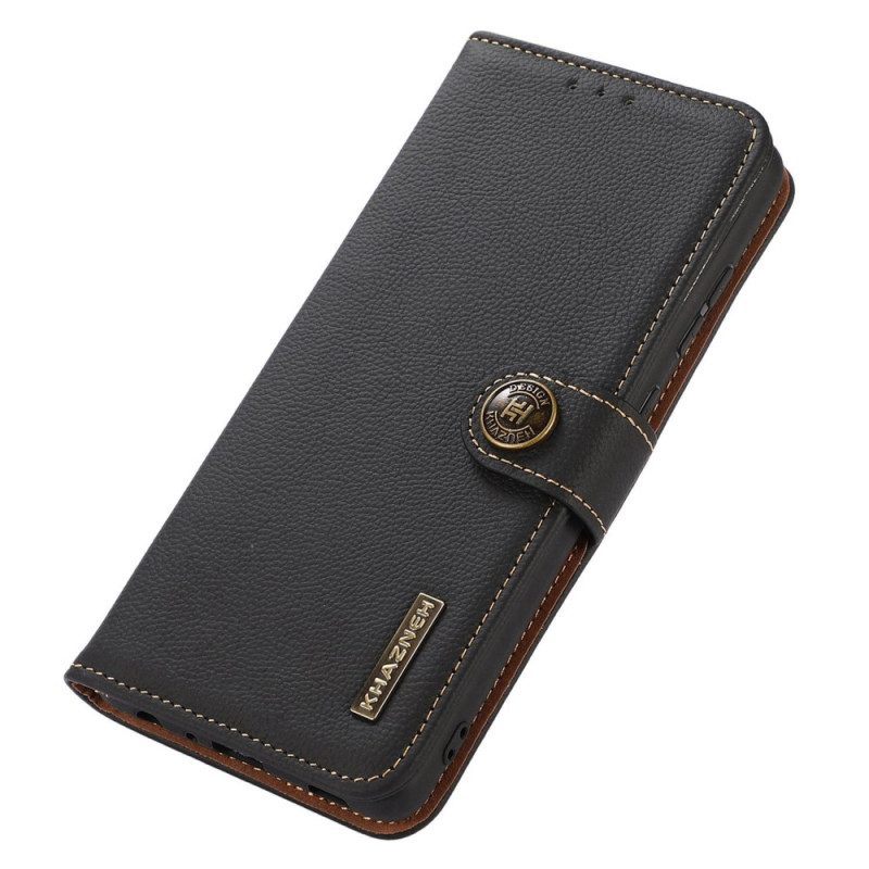 Leren Hoesje voor Poco M4 5G Khazneh Rfid Echt Leer