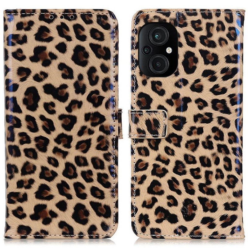 Leren Hoesje voor Poco M5 Luipaardhuidstijl