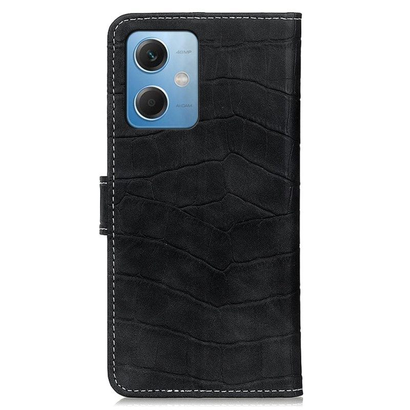 Leren Hoesje voor Poco X5 5G Krokodillen Kracht