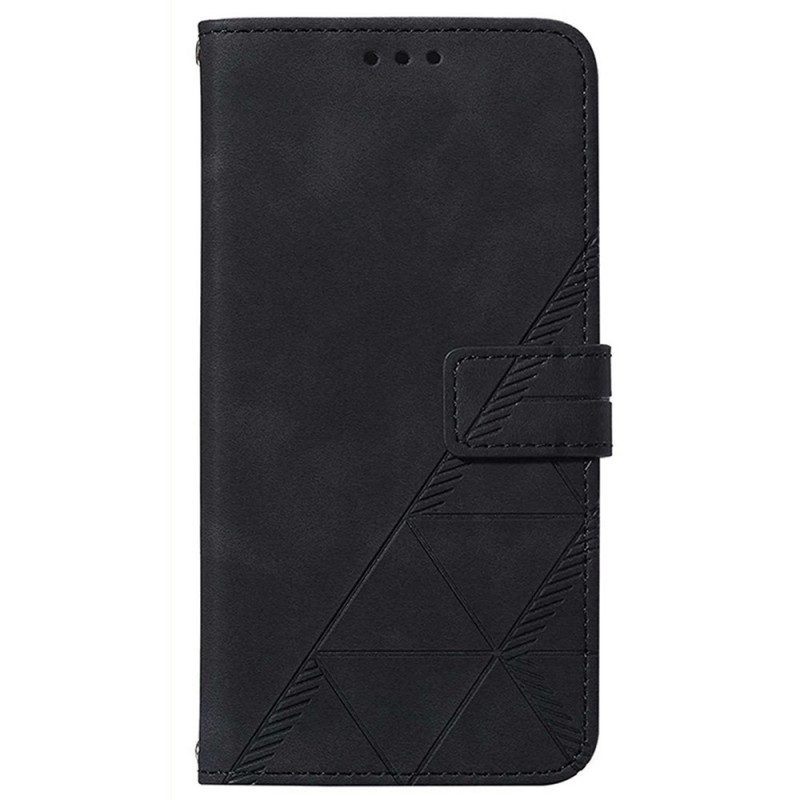 Leren Hoesje voor Realme 9 Pro 5G Piramide Leereffect
