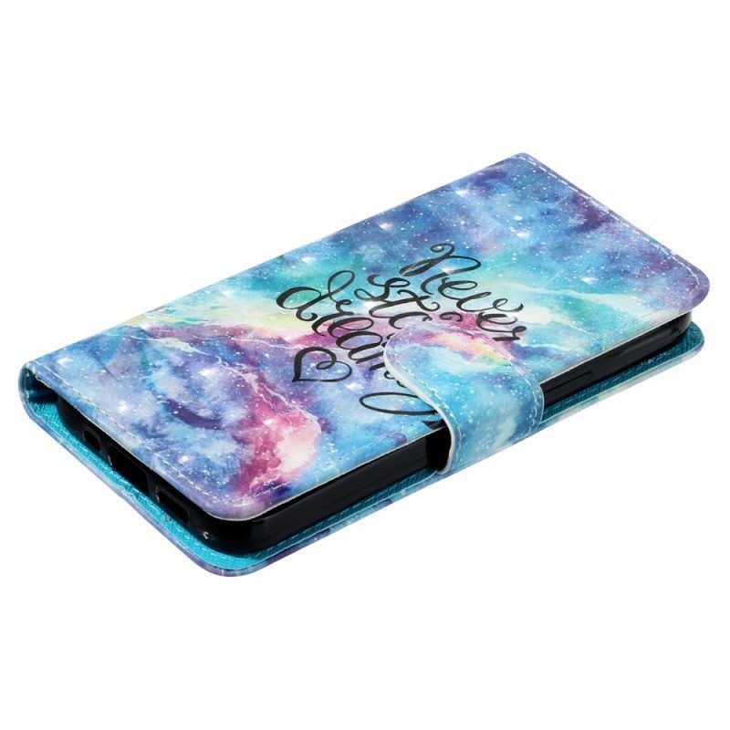 Leren Hoesje voor Samsung Galaxy A14 / A14 5G Boze Panda Met Lanyard